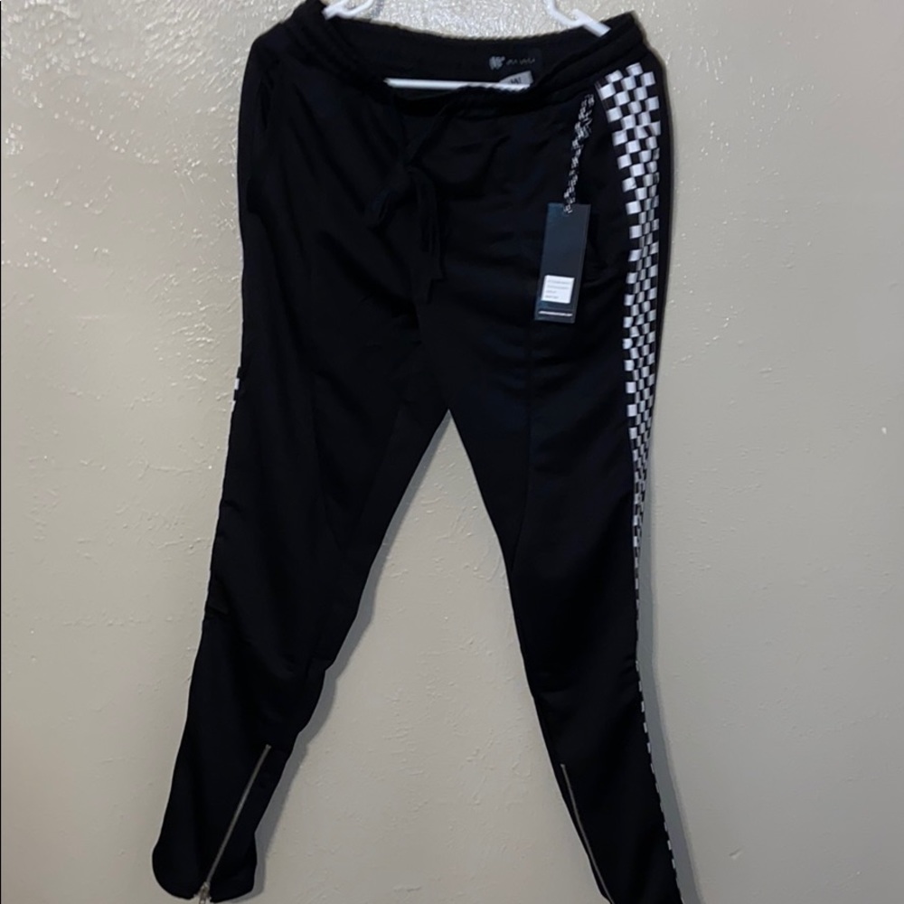 Checkered pattern joggers